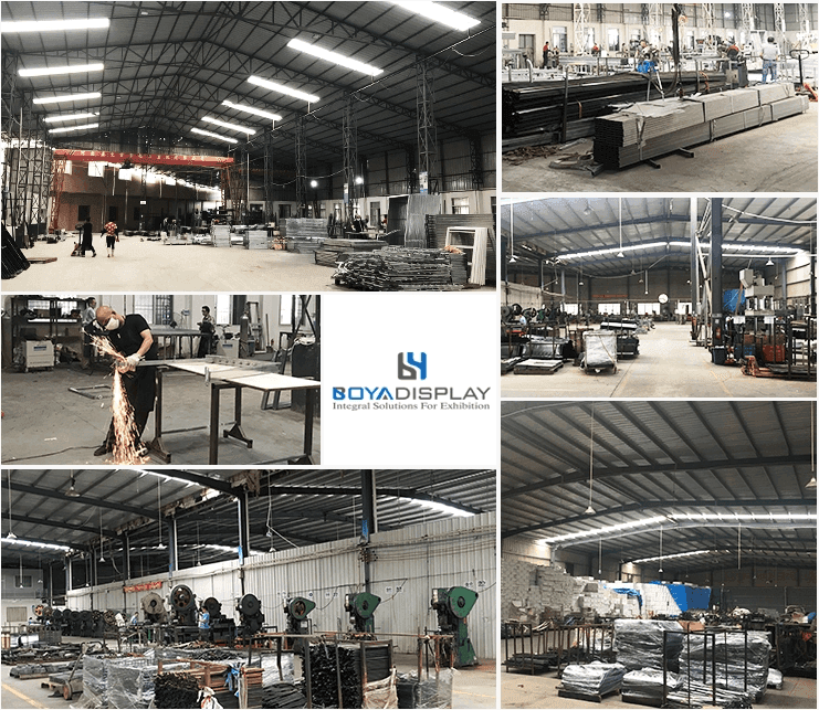 Forge Display factory production collage